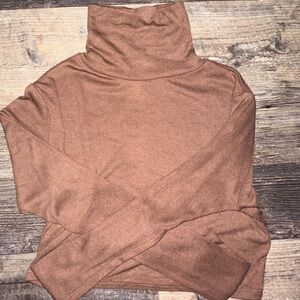Women's Brown Turtleneck Sweater